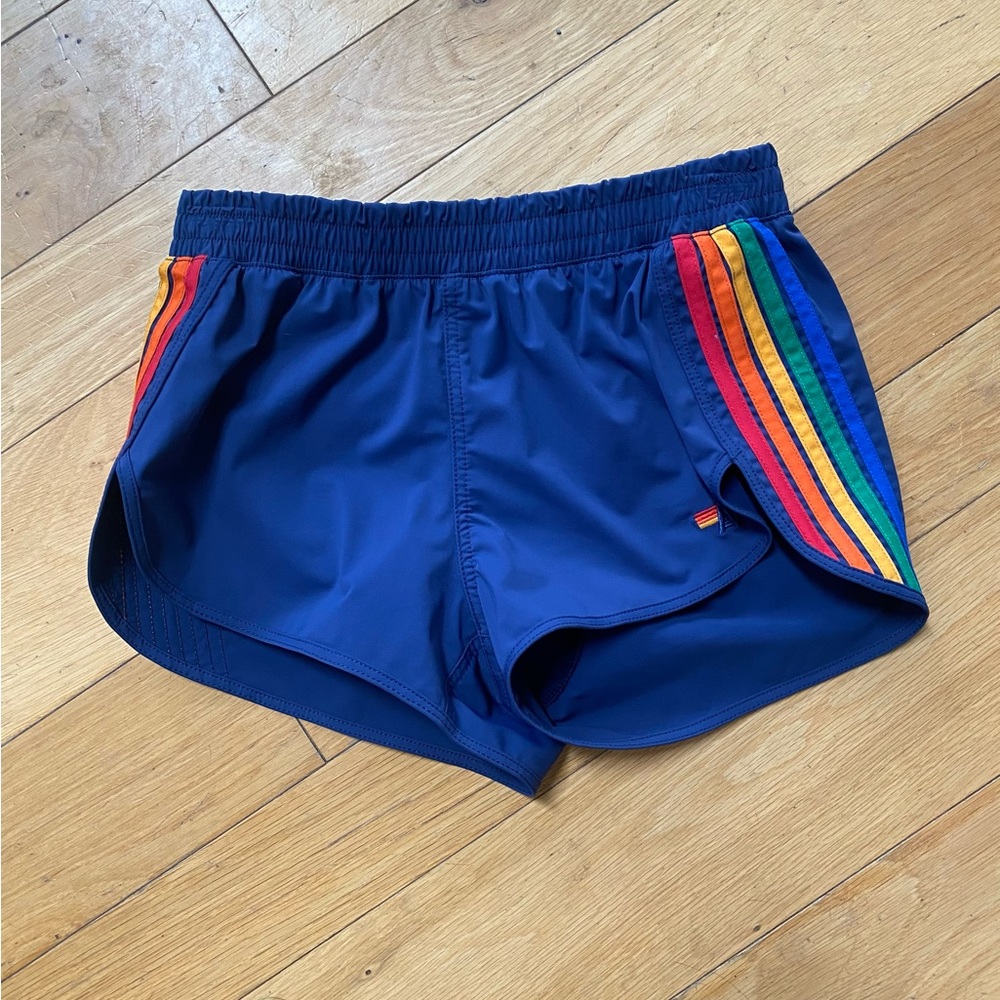 Aviator Nation 5 stripe Flex Board Shorts Navy Small